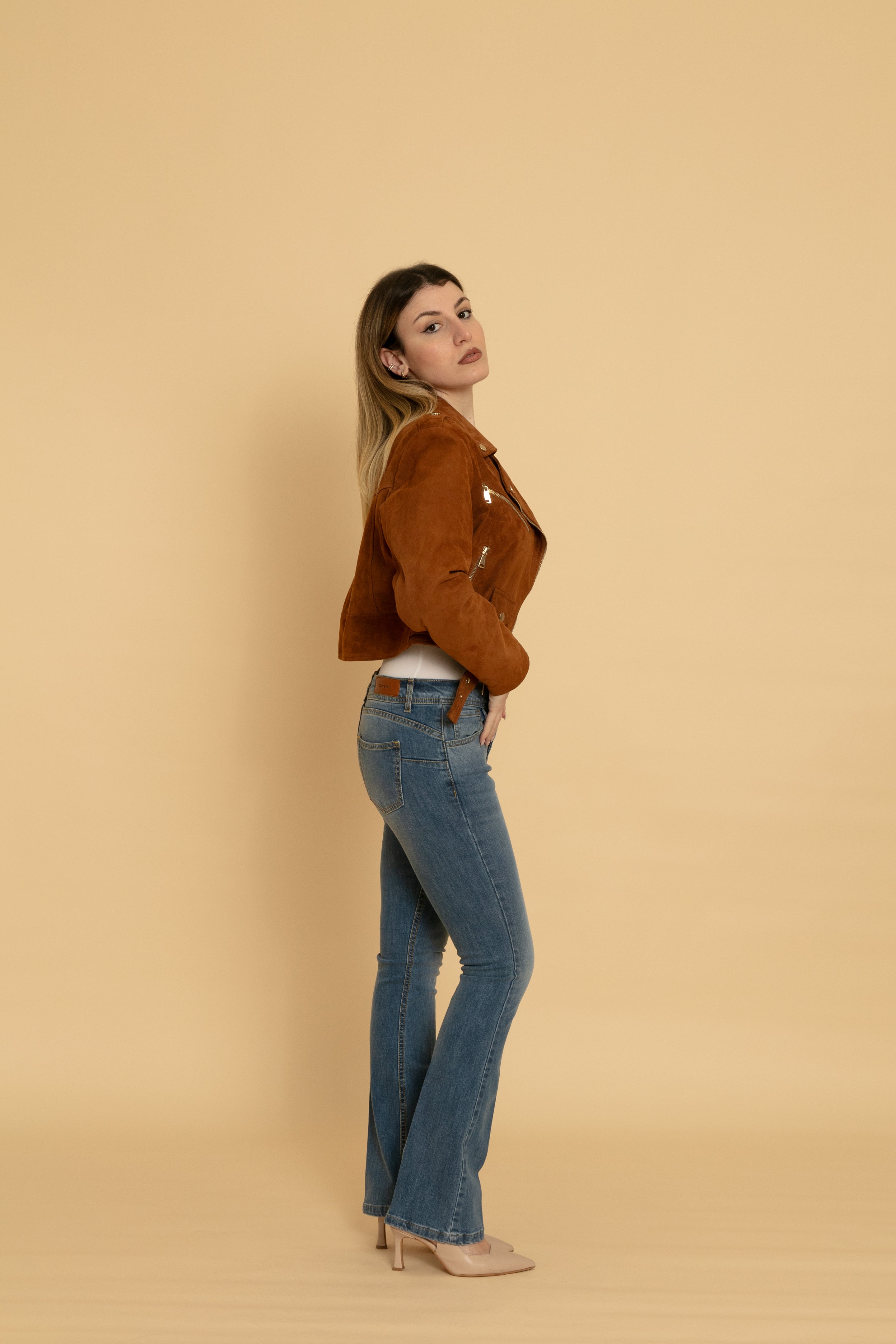 Giubbino in renna mattone